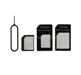 NOOSY SIM adapter Nano SIM kártyát Micro SIM és normál méretű kártyára alakítja át, kártya kiemelő, FEKETE GP-72149 small
