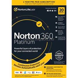 NORTONLIFELOCK Norton 360 Platinum 100GB HUN 1 Felhasználó 20 gép 1 éves dobozos vírusirtó szoftver 21428042 small