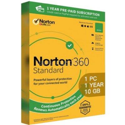 NORTONLIFELOCK Norton 360 STANDARD 10GB CZ felhő alapú biztonsági mentés 1felhasználó 1gép 1éves dobozos vírusírtó szoftver [ELEKTRONIKUS LICENC]