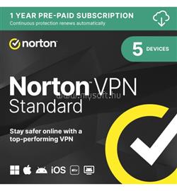 NORTONLIFELOCK VPN Standard HUN 1 Felhasználó 5 gép 1 éves vírusirtó szoftver [ELEKTRONIKUS LICENC] 21477899 small