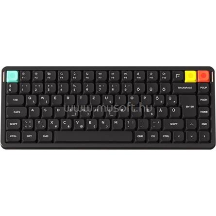 NUPHY Air75 V3 mechanikus Gateron Red nano Bluetooth / vezeték nélküli  billentyűzet (magyar, fekete)