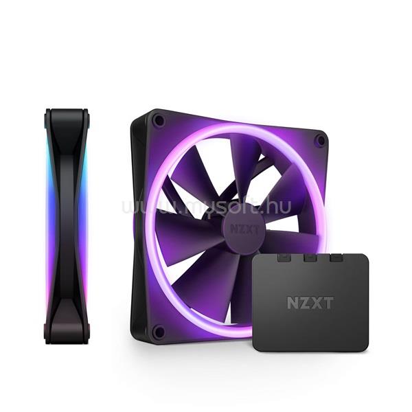 NZXT 2xF140 RGB DUO ventilátor & RGB vezérlő (fekete)