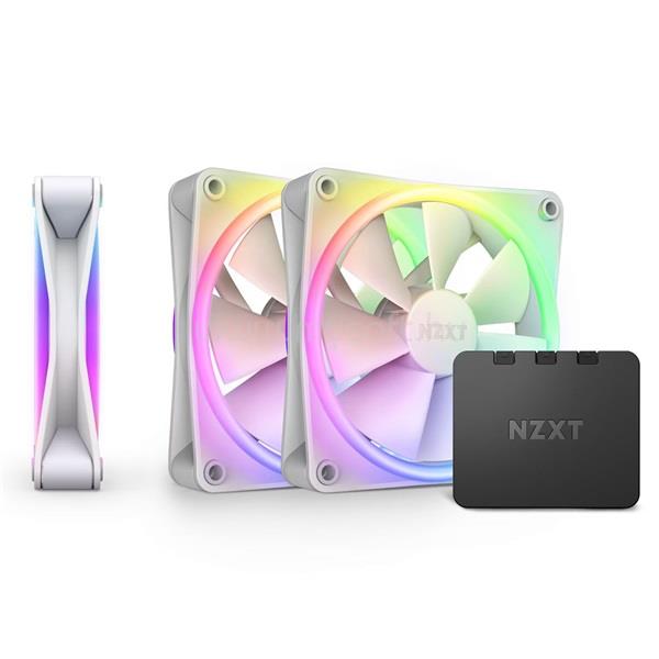 NZXT 3xF120 RGB DUO ventilátor & RGB vezérlő (fehér)
