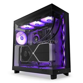 NZXT H6 Flow RGB (2023) fekete (táp nélküli) ablakos ATX ház CC-H61FB-R1 small