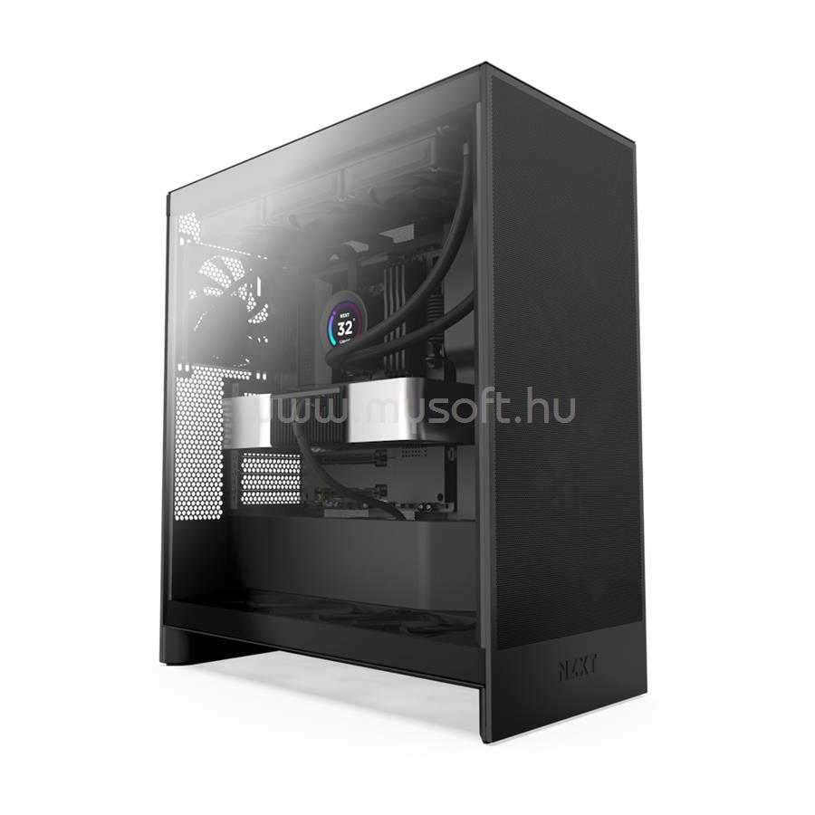 NZXT H7 Flow fekete (táp nélküli) ablakos E-ATX ház