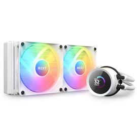 NZXT Kraken 240mm  AIO RGB LCD processzor hűtő vízhűtés (fehér) RL-KR240-W1 small