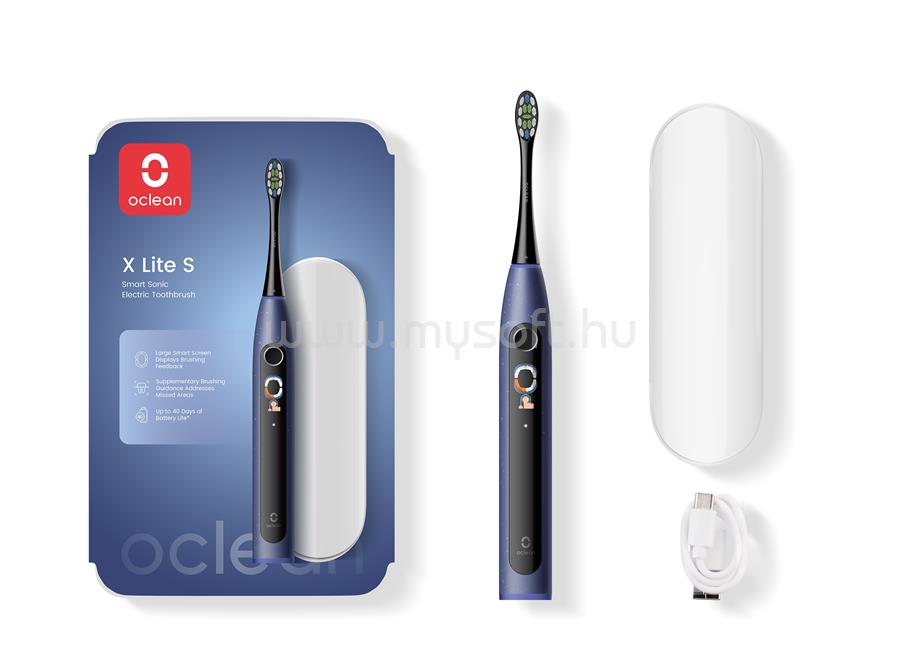 OCLEAN X Lite S Smart Sonic fogkefe szett (sötétkék)