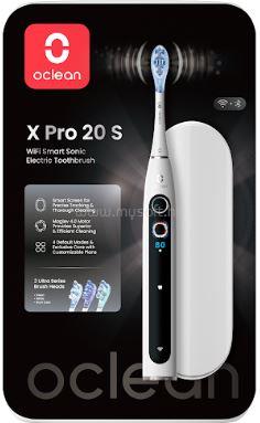 OCLEAN X Pro 20 S White elektromos fogkefe Szett okos kijelzővel
