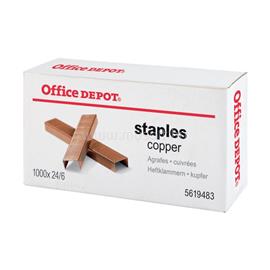 OFFICE DEPOT 24/6 réz 1000db/cs fűzőkapocs OFFICE_DEPOT_5619483 small