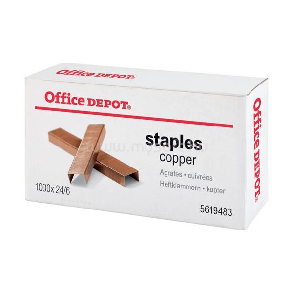 OFFICE DEPOT 24/6 réz 1000db/cs fűzőkapocs