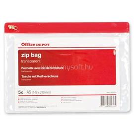 OFFICE DEPOT A5 5db/cs áttetsző cipzáras tasak OFFICE_DEPOT_1434168 small