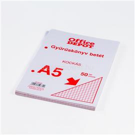 OFFICE DEPOT Office Depot A5 50 lapos kockás gyűrűskönyv betét OFFICE_DEPOT_2515-52 small