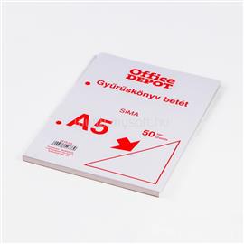 OFFICE DEPOT Office Depot A5 50 lapos sima gyűrűskönyv betét OFFICE_DEPOT_2515-53 small