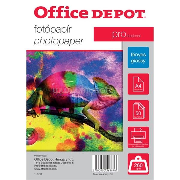 OFFICE DEPOT Pro A4 260g fényes 50db fotópapír