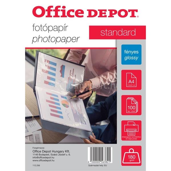 OFFICE DEPOT Standard A4 180g fényes 100db fotópapír