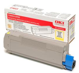 OKI C5800,5900 Toner Yellow 5k (Eredeti) 43324421 small