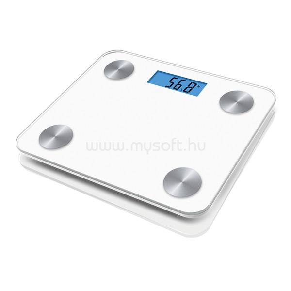 OMEGA PLATINET okosmérleg, bluetooth, mobil applikáció, több felhasználó, fehér