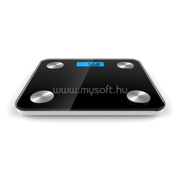 OMEGA PLATINET okosmérleg, bluetooth, mobil applikáció, több felhasználó, fekete