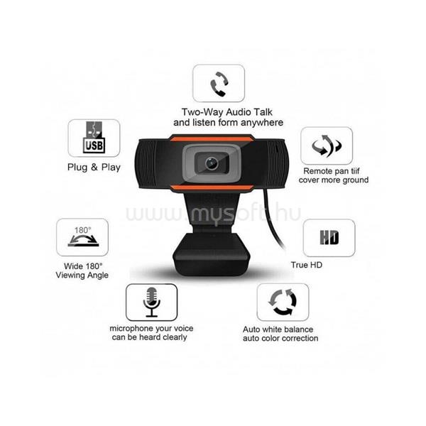 OMEGA webkamera, PCWC720, 720p, beépített mikrofon digitális zajszűrővel