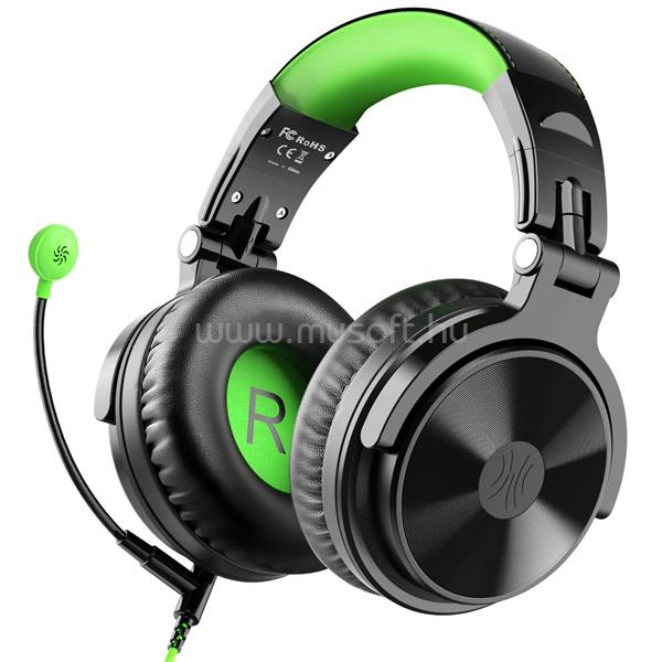 ONEODIO Pro-G jack 3.5 mm vezetékes gamer headset (fekete-zöld)
