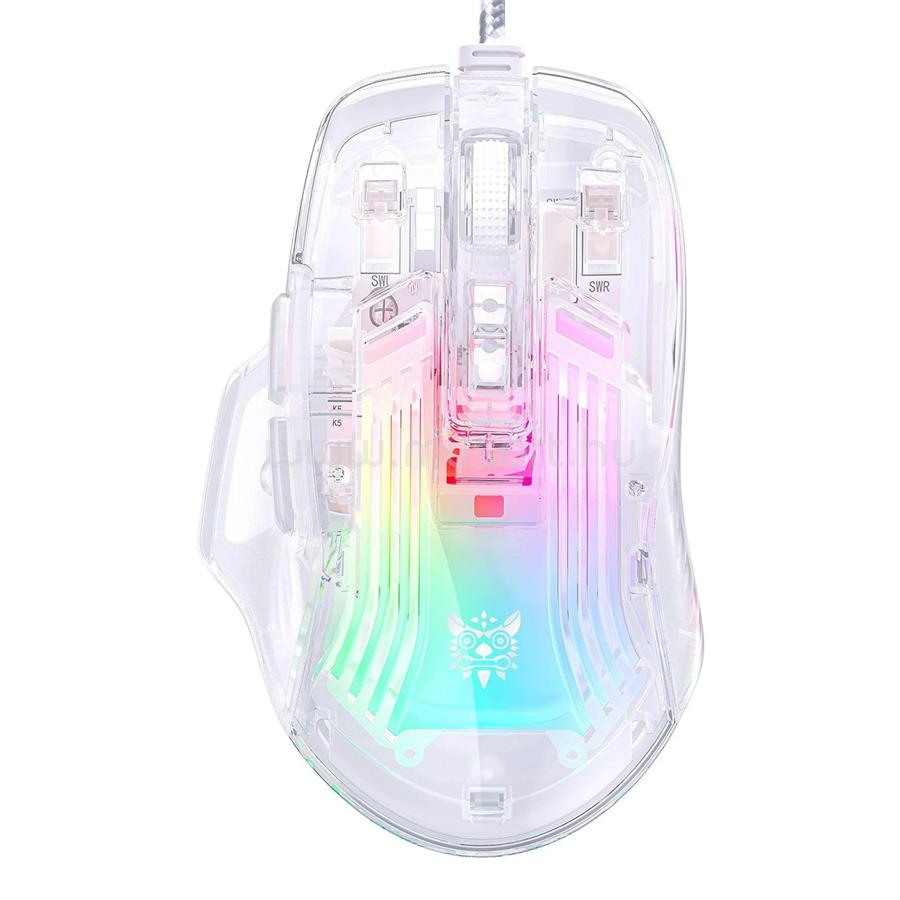 ONIKUMA CW923 RGB gamer vezetékes egér (átlátszó)