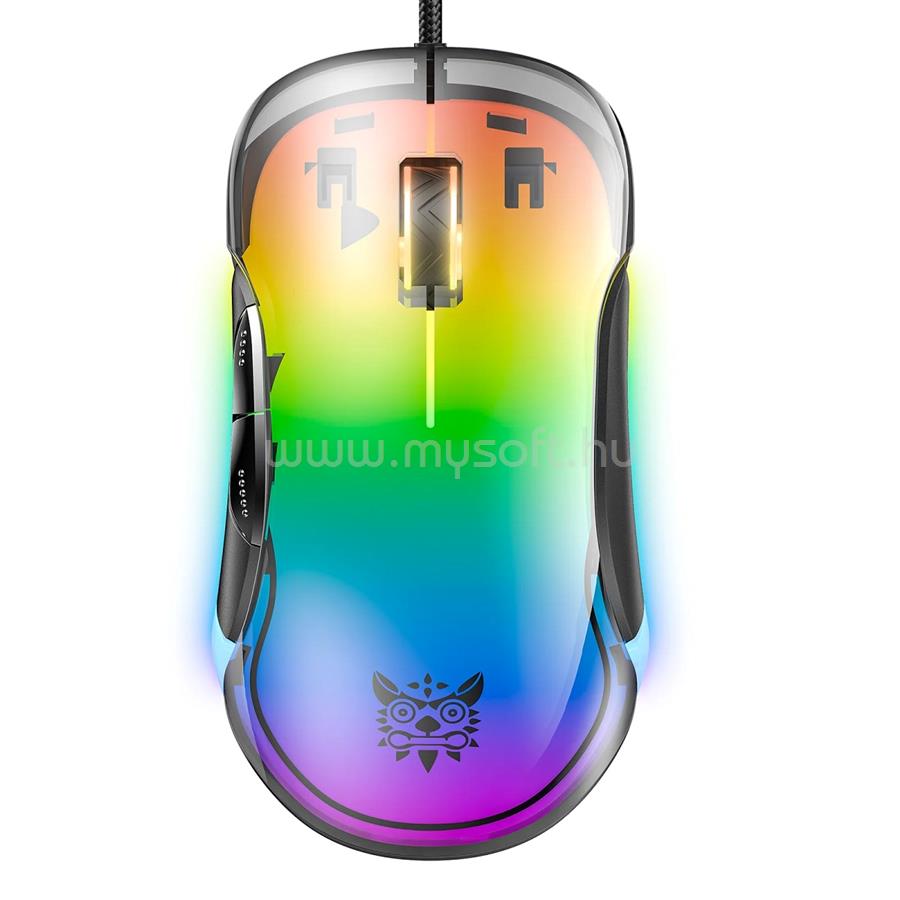 ONIKUMA CW925 RGB gamer vezetékes egér (átlátszó)