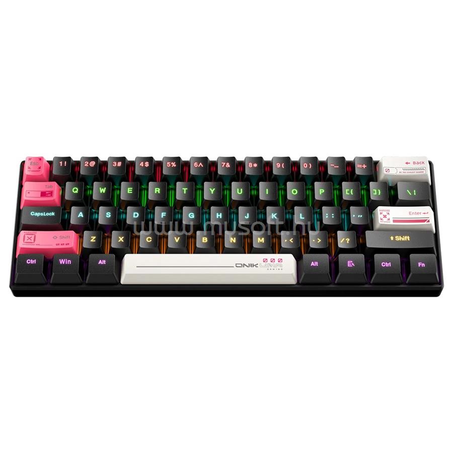 ONIKUMA G55 mechanikus Brown Switch gamer vezetékes billentyűzet amerikai angol lokalizáció (fekete)