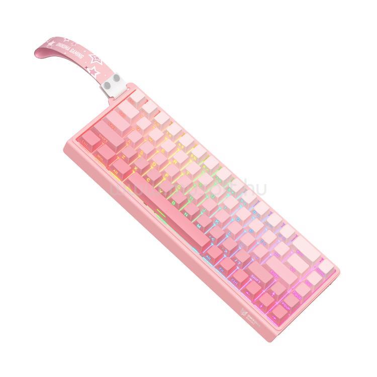 ONIKUMA G69 mechanikus Magnetic Switch gamer vezetékes billentyűzet amerikai angol lokalizáció (rózsaszín)