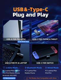 ONIKUMA GT806 Tri-Mode Vezeték Nélküli Gamer Headset - Fehér GT806_white small