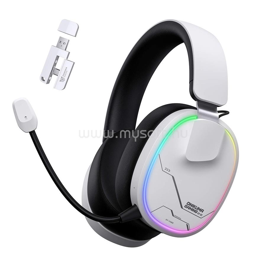 ONIKUMA GT836 4-Mode Vezeték Nélküli Gamer Headset - Fehér