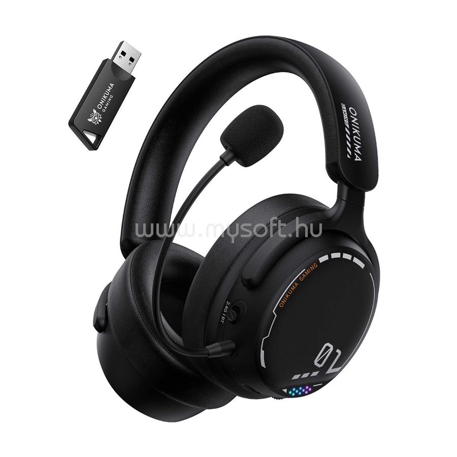 ONIKUMA GT886 Tri-Mode Vezeték Nélküli Gamer Headset - Fekete
