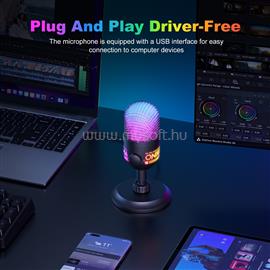 ONIKUMA M930 streamer/gamer RGB mikrofon (fekete) M930_black small