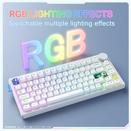 ONIKUMA MT706 mechanikus gamer vezeték nélküli billentyűzet amerikai angol lokalizáció (fehér) MT706_white small