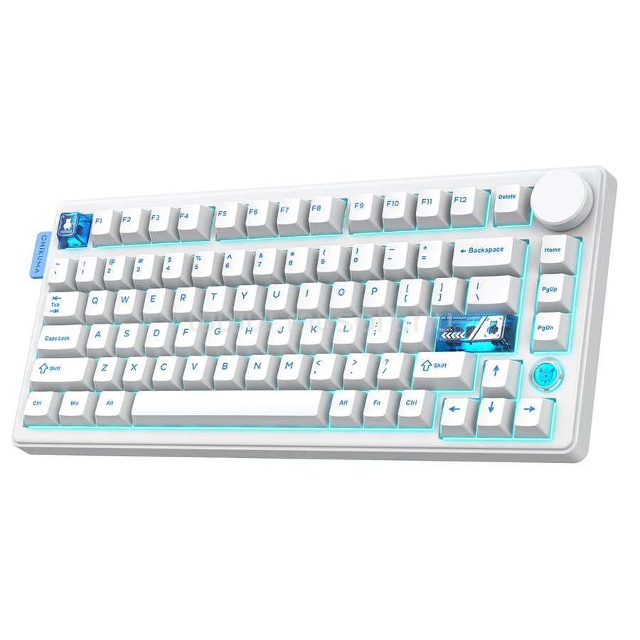 ONIKUMA MT706 mechanikus gamer vezeték nélküli billentyűzet amerikai angol lokalizáció (fehér)