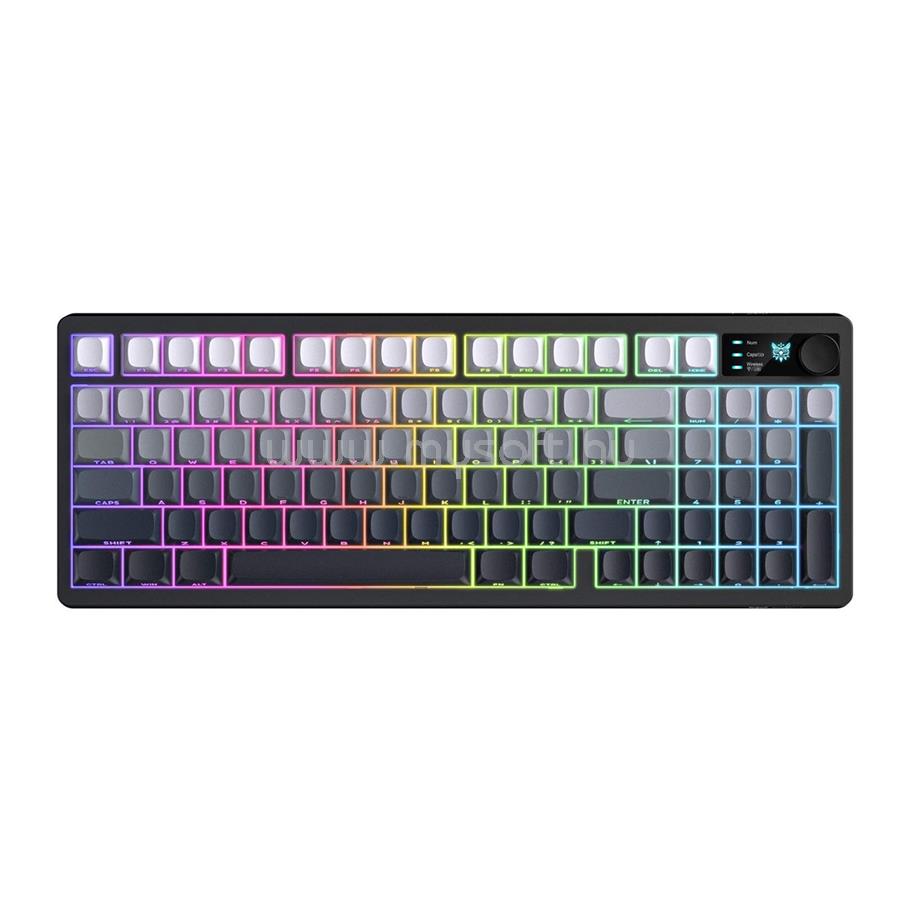 ONIKUMA MT902 Tri-Mode Vezeték Nélküli Gamer Billentyűzet - Fekete