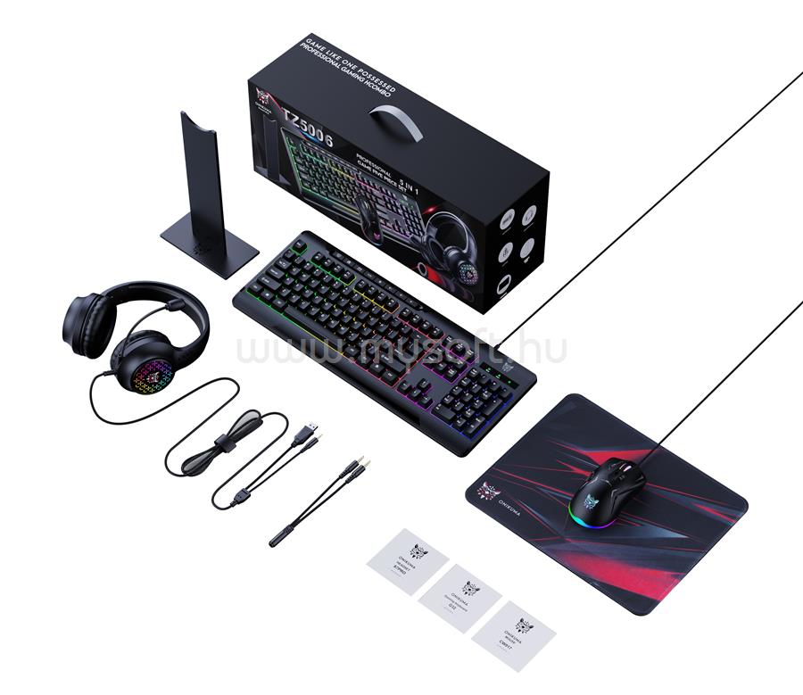 ONIKUMA TZ5006 5 az 1-ben Gamer csomag - Fekete