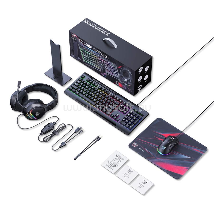 ONIKUMA TZ5008 5 az 1-ben Gamer csomag - Fekete
