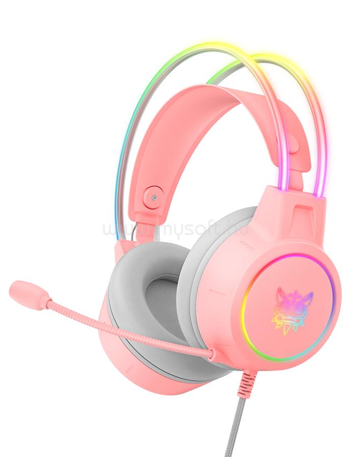 ONIKUMA X15 PRO vezetékes gamer headset (rózsaszín)
