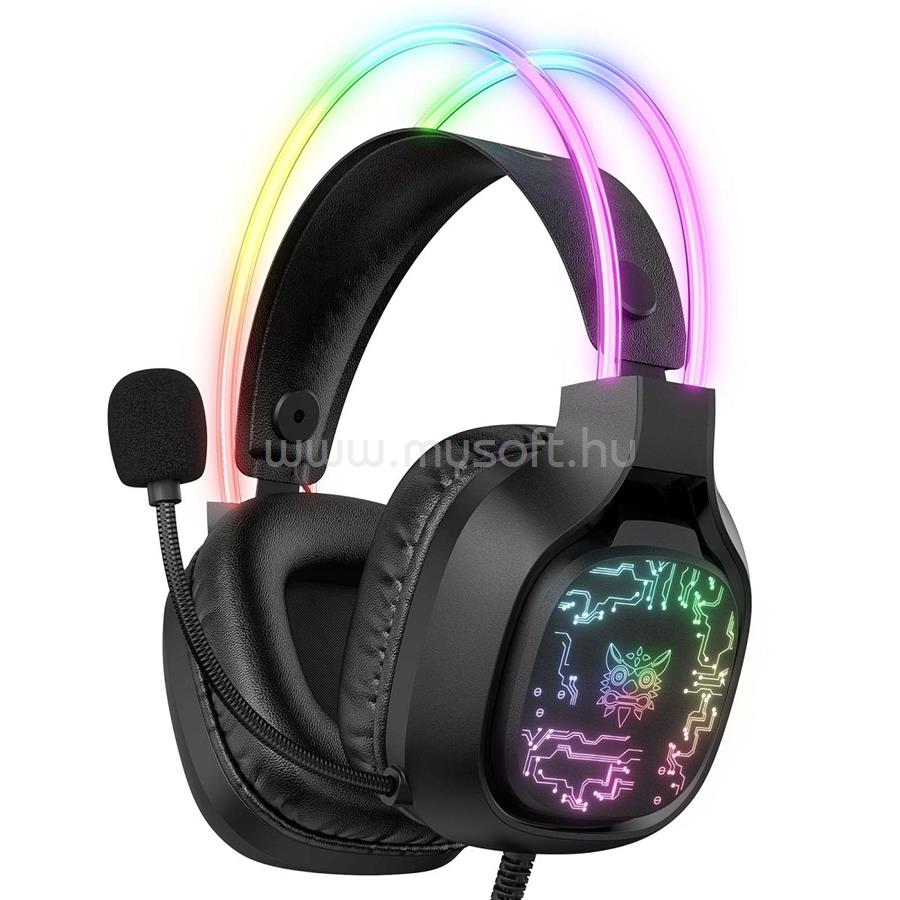 ONIKUMA X22 RGB vezetékes gamer headset (fekete)