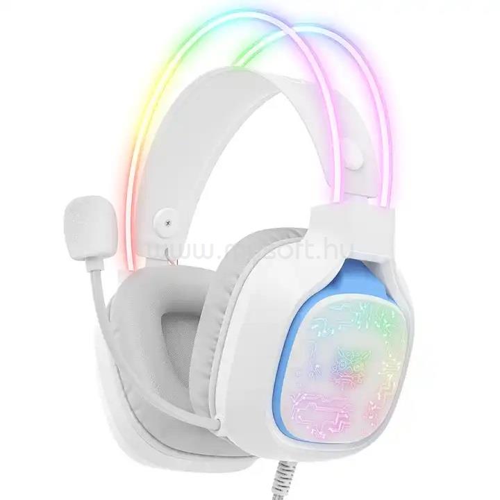 ONIKUMA X22 RGB vezetékes gamer headset (fehér)