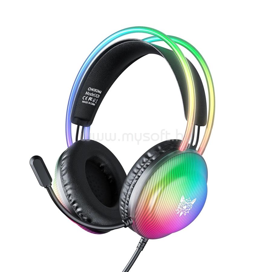 ONIKUMA X29 vezetékes gamer headset (fekete)