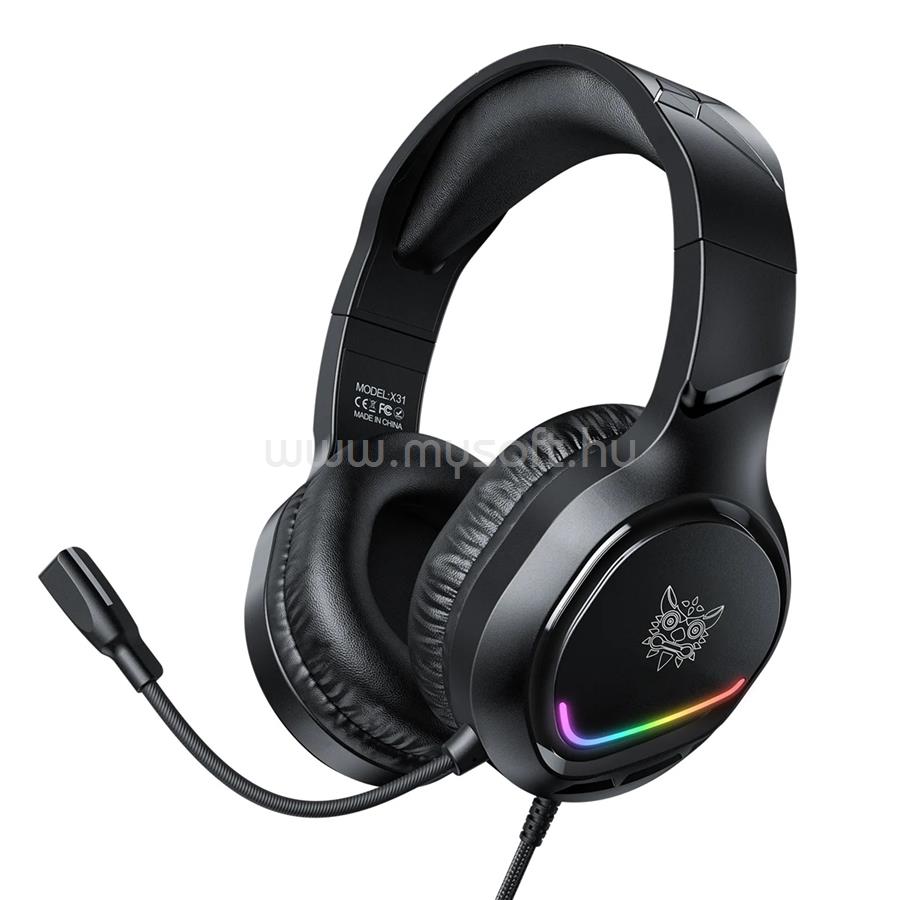 ONIKUMA X31 vezetékes gamer headset (fekete)