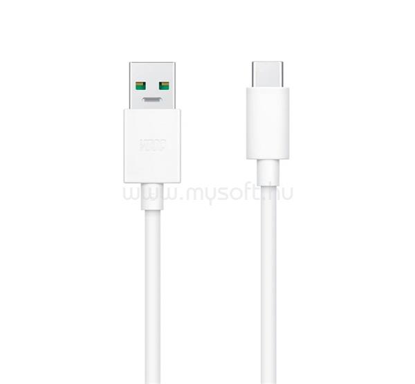 OPPO VOOC adatkábel USB - Type-C, 100cm, FEHÉR