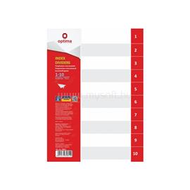 OPTIMA Elválasztólap, A4, PP prespán mintás 110 micron, 10 részes, PP Optima OPTIMA_70585 small