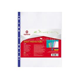 OPTIMA Genotherm lefűzhető, A4, PP 40 micron fényes kék csíkkal 20 db/csomag OPTIMA_70574 small