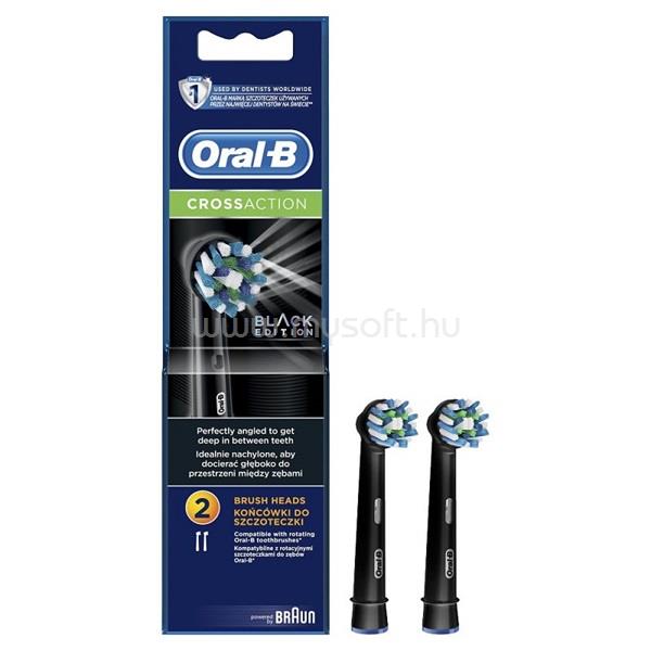 ORAL-B EB50BK-2 Cross Action Black Rainbow 2 db-os elektromos fogkefe pótfej szett