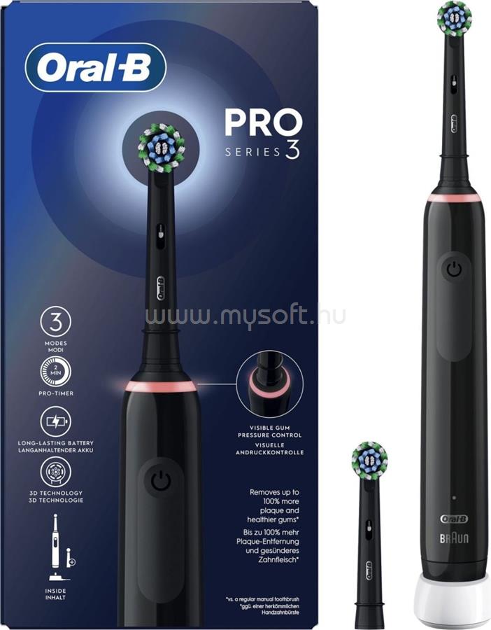 ORAL-B PRO Series 3 Cross Action elektromos fogkefe fekete (8006540759790)