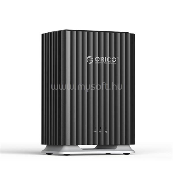 ORICO 9728C3-EU-BK DAS  (2x 2,5/3,5 HDD/SSD -> USB-A/C, Max.: 44TB, fekete)