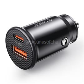 ORICO autós töltő - PM-30-1A1C-BK (Szivargyújtós, USB-C 30W+USB-A 27W, fekete) ORICO-PM-30-1A1C-BK-EP small