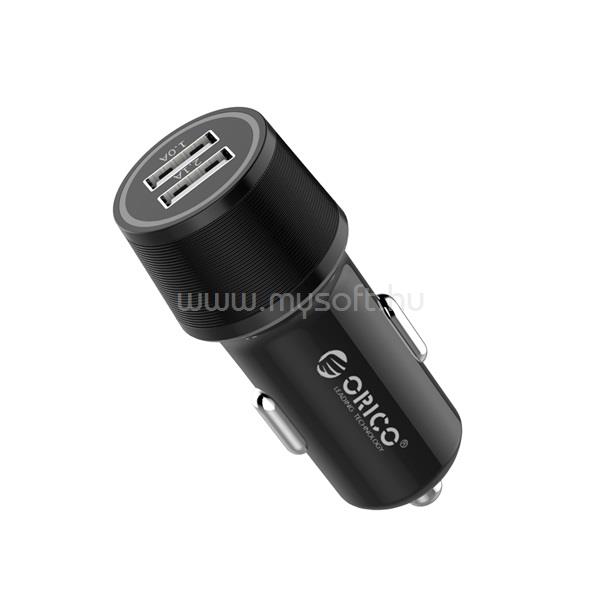 ORICO autós töltő - UCC-2U-BK (Szivargyújtós, USB-A+USB-C, fekete)
